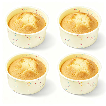 4.75 Inch Round Cake Pan, 4 Pcs Silicone Cake Pans for Baking, Nonstick Baking Mold BPA Free Dishwasher Safe, Great for Layer Cake, Cheese Cake, Chocolate Cake
