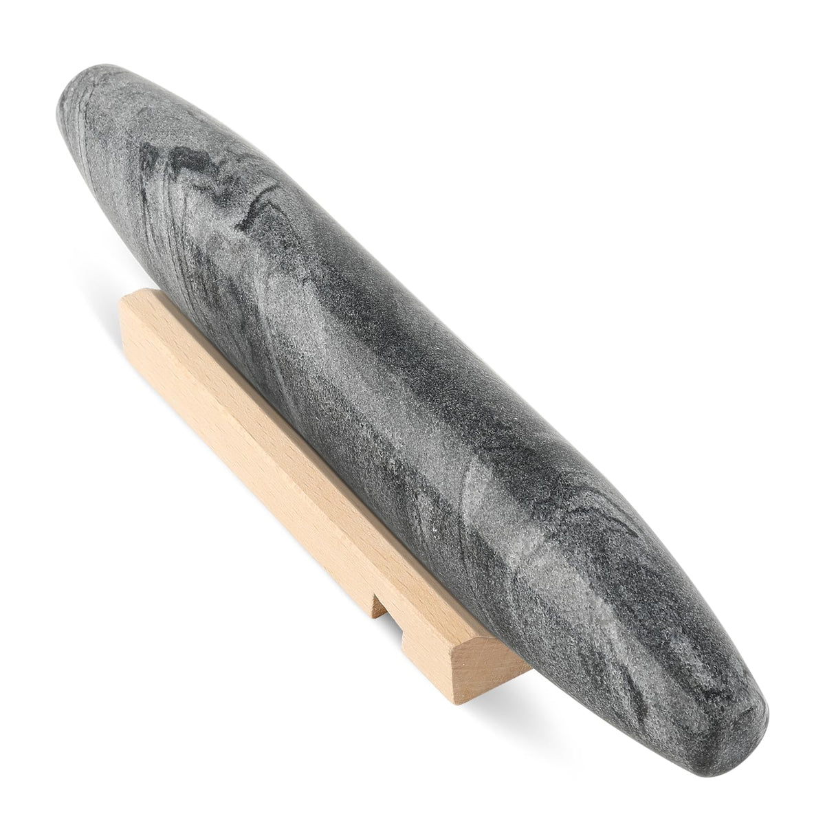 Koville Marble Rolling Pin, Non-Stick African Stone Polished Dough Roller, Pasta, Dumpling, Ravioli, Fondant, Pie Crust, Kitchen Baking Pastry Tools