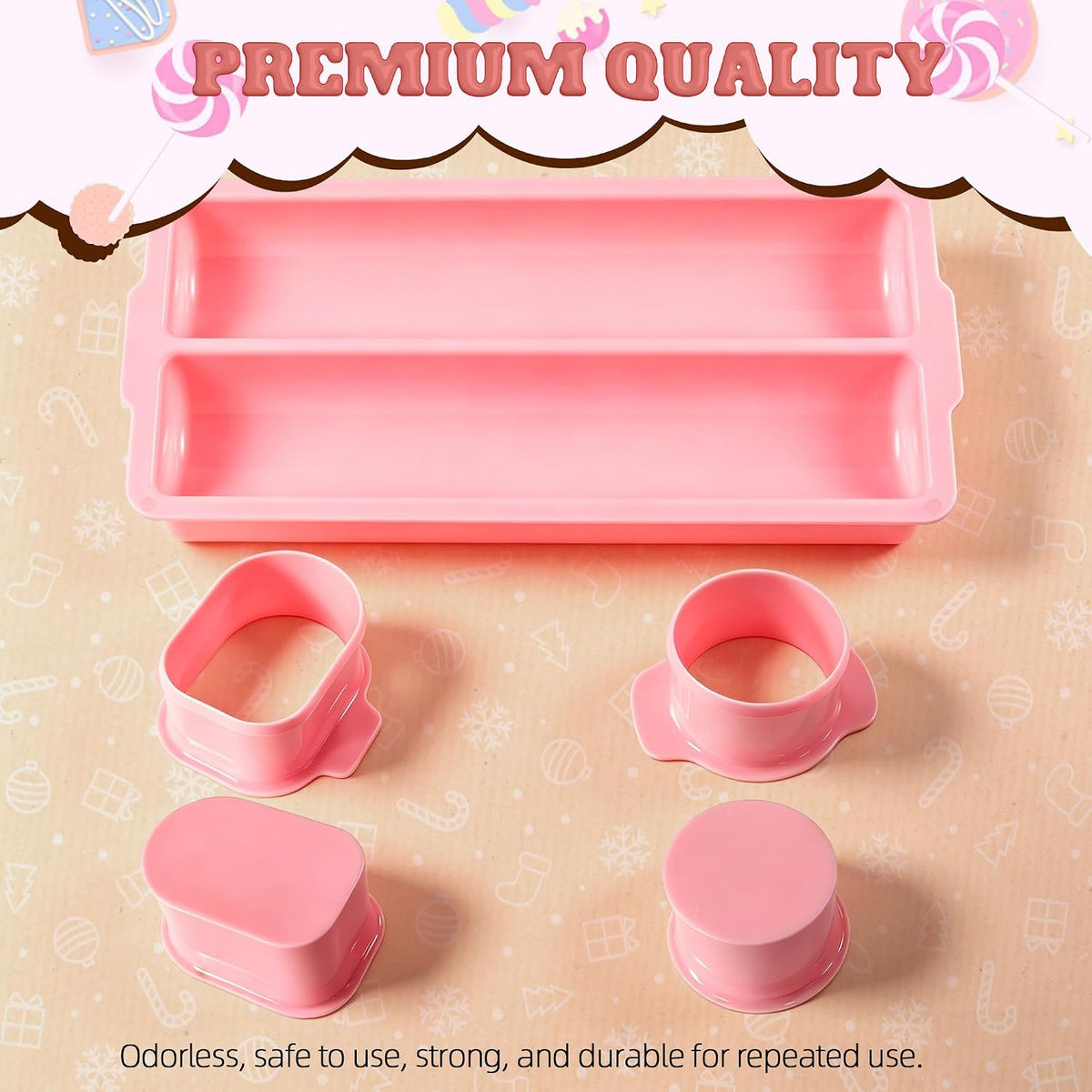 Cakesicle Cutter and Cake Pop Mold with Tray,Stand,Stick,Bag and Tie-Pink