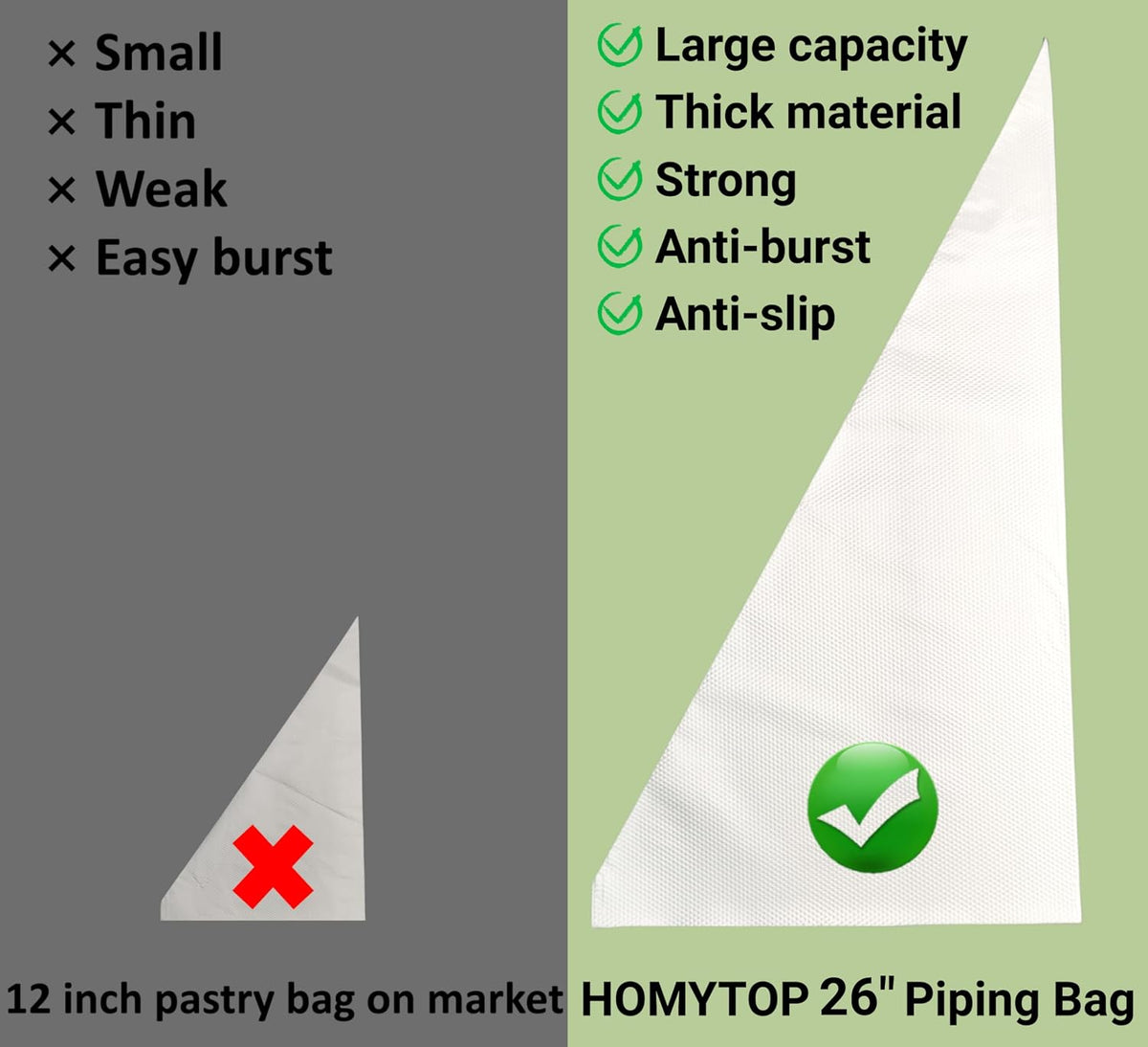 26 Inch Extra Large Piping Bags,100 Pack Disposable Pastry bag