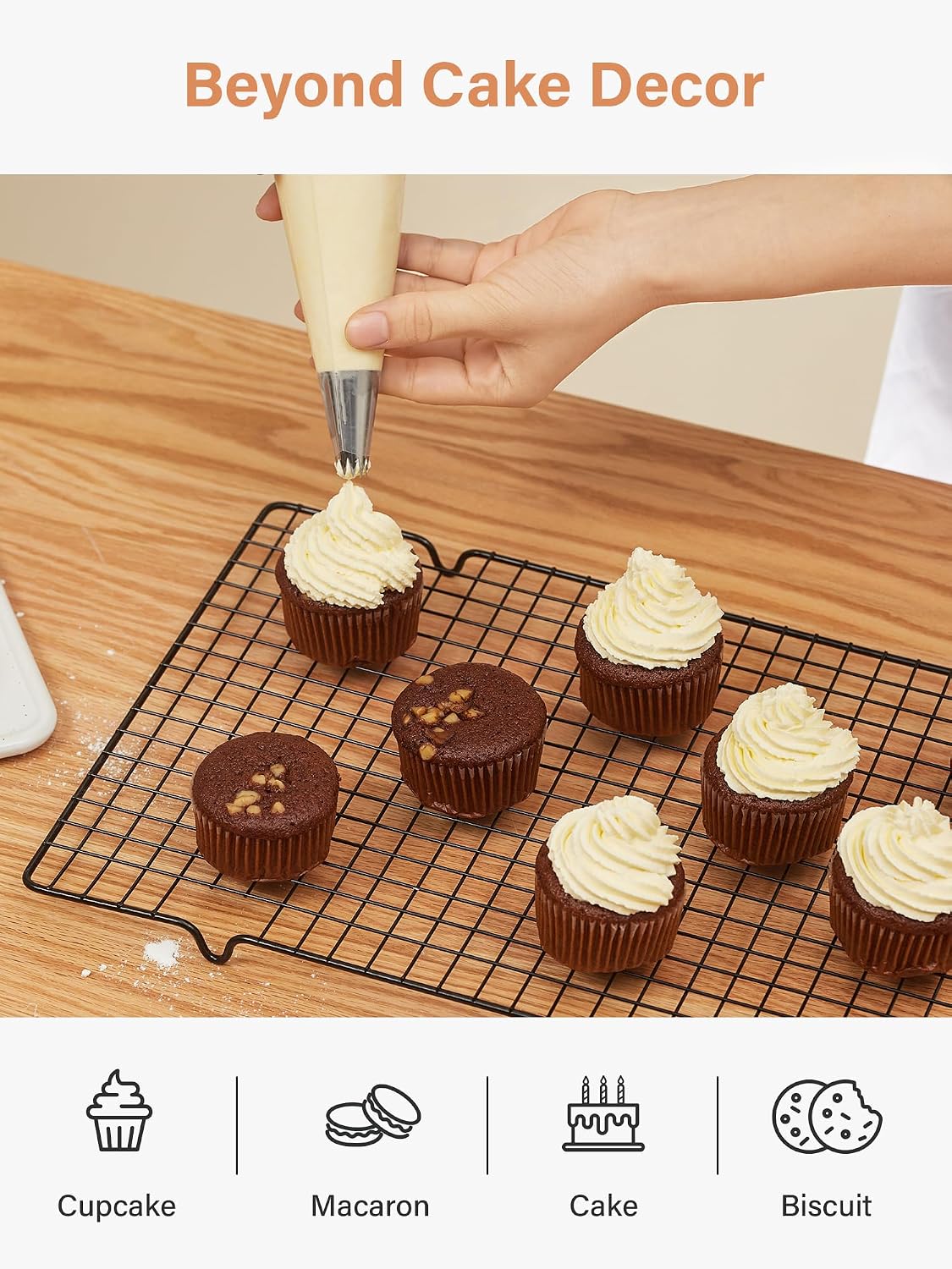 Kootek Piping Bags, Disposable Pastry Icing Bags 16 Inch, 100 Pcs Large