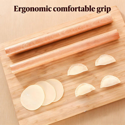 Wooden Rolling Pins, 3-Pack 10-Inch Classic Baking Tools for Dough
