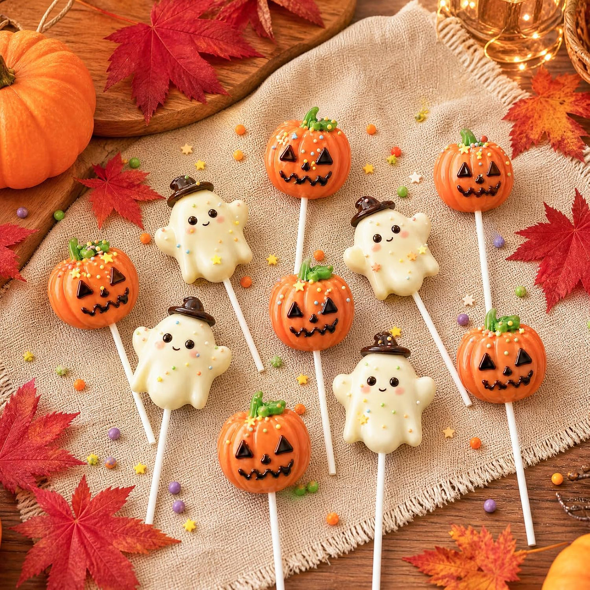 Halloween Cake Pop Mold with Sticks and Wrappers Kit
