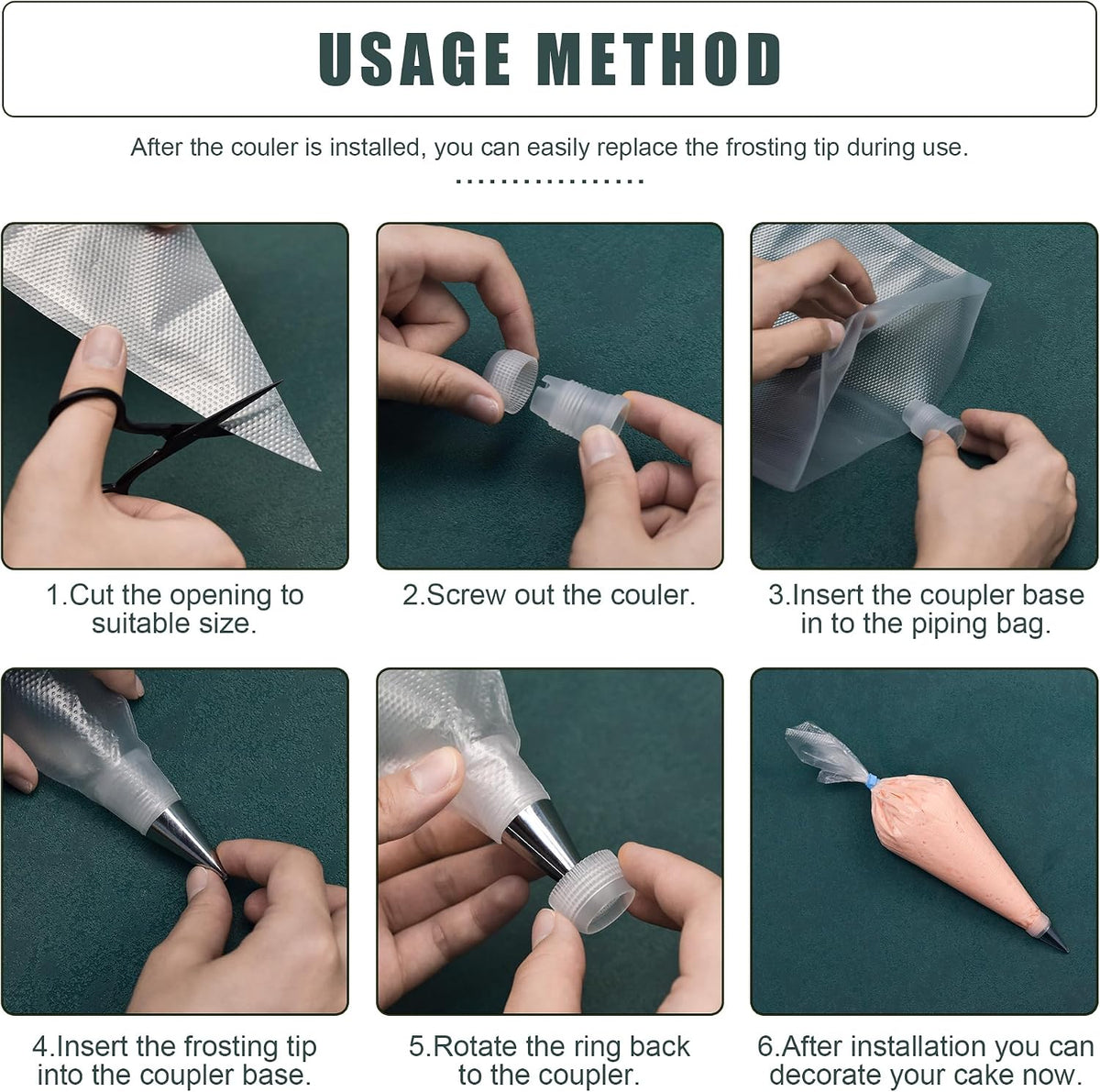 Piping Bags and Tips Set, 100 PCS 12in Pastry Bags, Piping Bags Disposable