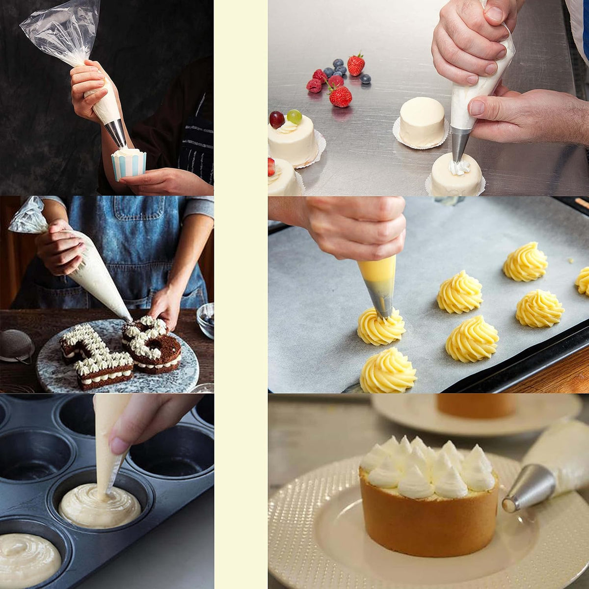 Piping Bags, Pastry Bags 100PCS 14 Inch, Disposable Icing Piping Bags