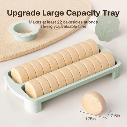 Round Cake Pop Mold Kit with Sticks Non-3D Printed Cutter Pusher Set White