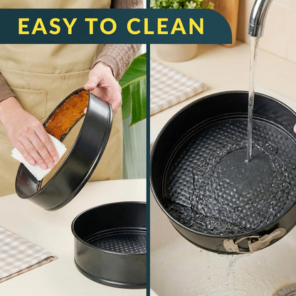 Springform Pan Set of 4, Nonstick Cheesecake Pans 4/7/9/10" Carbon Steel