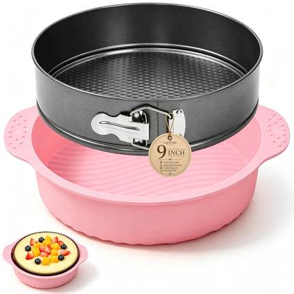 CAKETIME 7" Springform Pan with Removable Bottom, Leakproof Cheesecake Pan