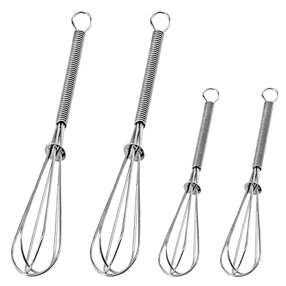 Anaeat Silicone Whisk, Thick Stainless Steel Wire Inner - Heat Resistant Kitchen Whisks for Non-Stick Cookware, Balloon Egg Beater for Whisking, Blending, Beating, Frothing & Stirring (Red)