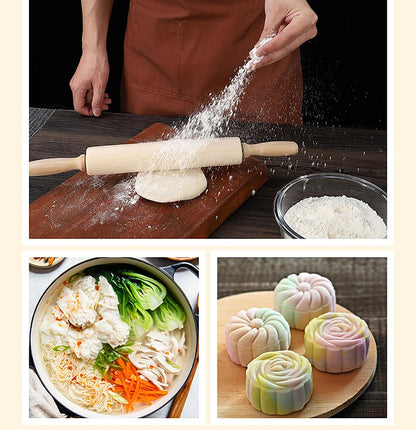 Rolling Pin, 13.8 Inch Wood for Kneading the Dough (L) Rolling Pin, 13.8 Inch Wood for Kneading the Dough of Baking Bread, Pizza, Cookie, Noodles (L)