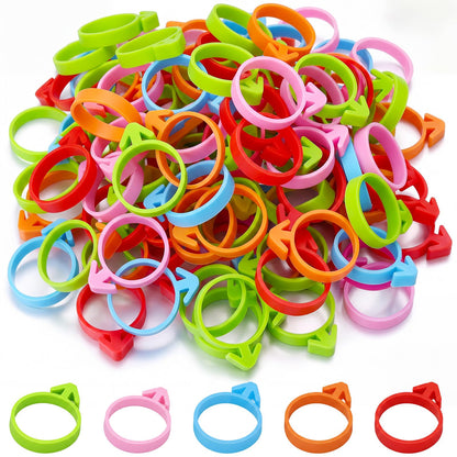 Patelai 120 Pcs Icing Bag Ties Silicone Piping Bag Ties,Rosy, Blue, Purple