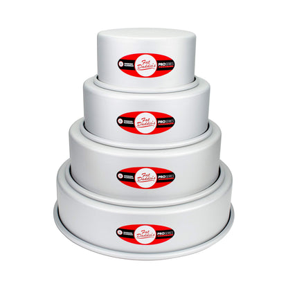 Fat Daddio's PRD-83SET Anodized Aluminum Round Cake Pans, 2 Piece Set, 8 x 3 Inch
