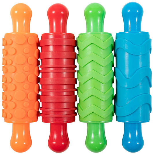 READY 2 LEARN Paint and Dough Texture Rollers, Set of 4