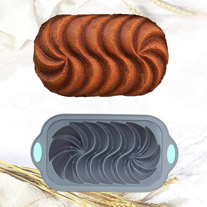 4 Piece Silicone Loaf Pan for Baking Bread, Non-Stick Kitchen Oven Bread Pan, Perfect for Banana Bread, Sandwich Bread, Pound Cake and Meatloaf, 4 Cups, Grey