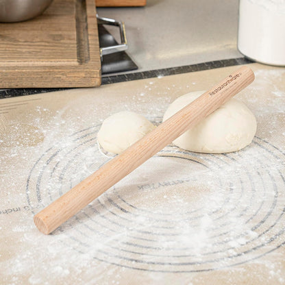 Restaurantware Wood Rolling Pin 1 Count 14 Inches Beech Wood Baking Tool, Dough Roller Handle-Less Pastry Rolling Pin Dowel Design Beige for Professional or Home Bakers
