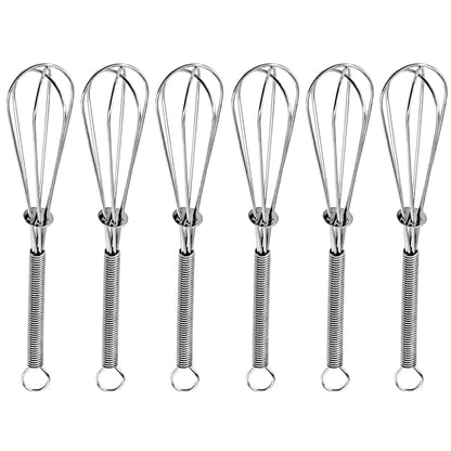 Anaeat Silicone Whisk, Thick Stainless Steel Wire Inner - Heat Resistant Kitchen Whisks for Non-Stick Cookware, Balloon Egg Beater for Whisking, Blending, Beating, Frothing & Stirring (Red)