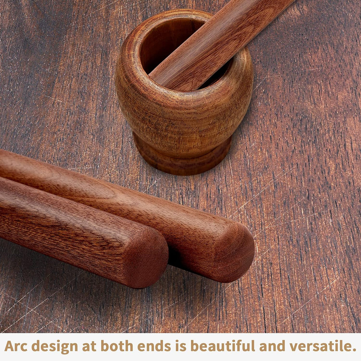 AISOSO French Rolling Pin for Baking,17.7 Inches Wooden Dough Roller,Brown