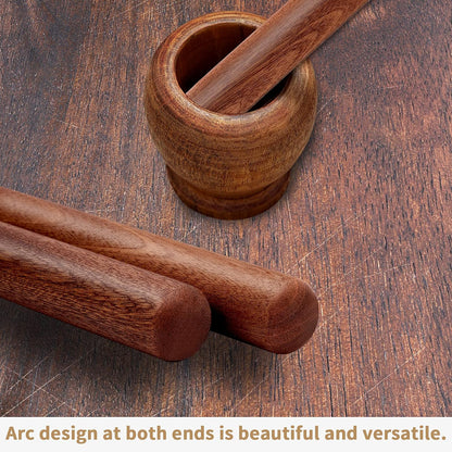 AISOSO French Rolling Pin for Baking,17.7 Inches Wooden Dough Roller,Brown