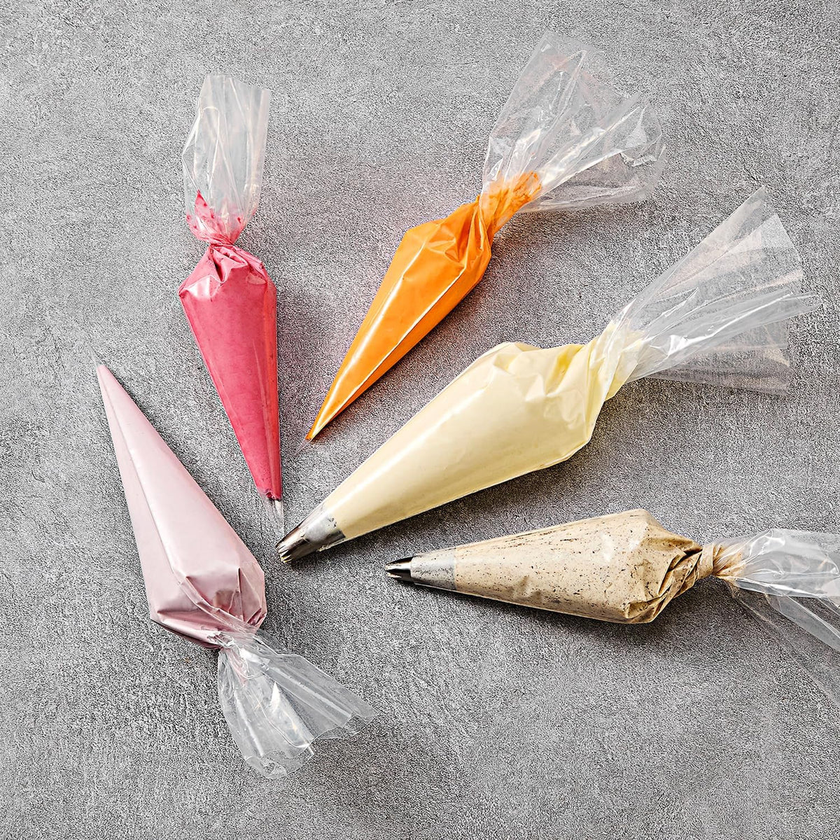 Disposable Piping Bags, 16 Inch Cake Decorating Bags, Anti-Burst Pastry Bags for Cakes and Cookies, Pack of 56